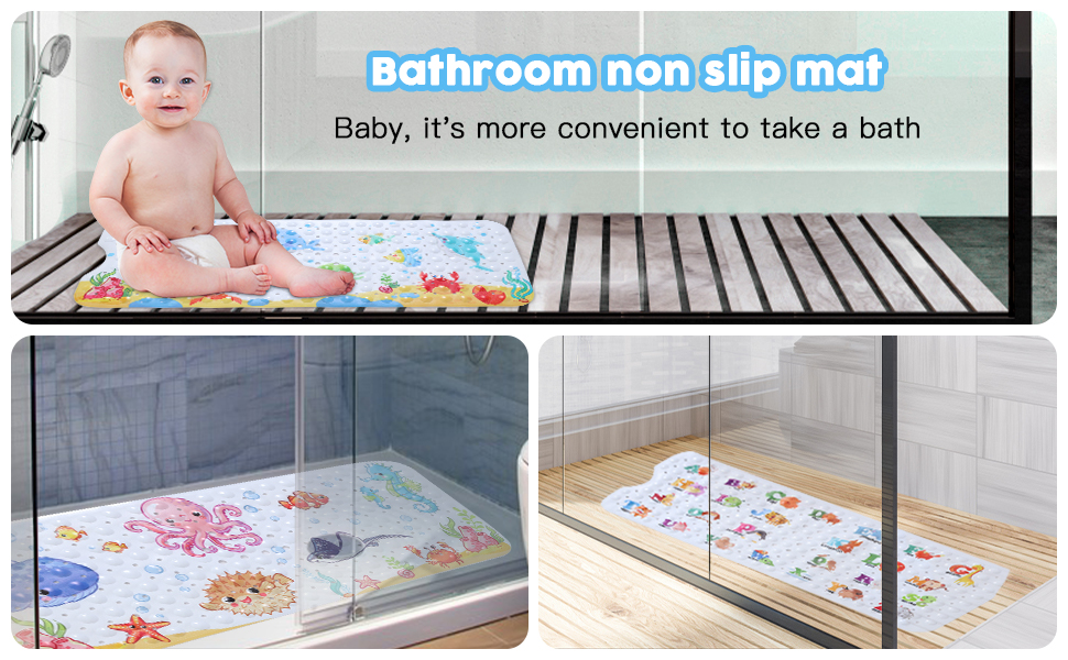 Applications of kids bath mat for tub