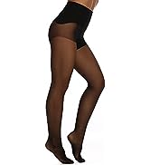 EVERSWE Women''s Seamless Control Top Tights 15D, No Seam Pantyhose, Ladder Resist Sheer Tights