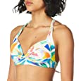 La Blanca Women&#39;s Standard Keyhole Banded Push-up Bra Bikini Top, Multi//Wild Tropic, 12