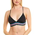 La Blanca Women&#39;s Banded Halter Bra Bikini Swimsuit Top, Black Moon//Macrame Solids, 2