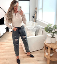 Miselon Womens Long Sleeve Henley Shirts V Neck Lace Button Tops Ribbed Knit Casual Slim Fit Blouse