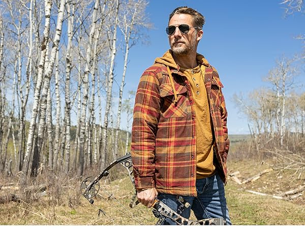 Outdoors, men, clothing, jac, jacket, plaid, multi-color, chest pockets with flaps, storage, pockets