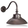 14in. Bronze Gooseneck Barn Light LED Fixture for Indoor/Outdoor Use - Photocell Included - Swivel Head - 42W - 3800lm - Energy Star Rated - ETL Listed - Sign Lighting - 3000K (Warm White)