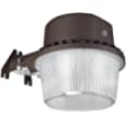 TORCHSTAR LED Barn Light, Dusk to Dawn Area Lights with Photocell, Outdoor Security Flood Lighting, ETL &amp; DLC Listed, Wet Location, 110-277V, Garage, Yard, 5-Year Warranty, 5000K Daylight, Bronze