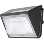 ZJOJO LED Wall Pack Light with Dusk-to-Dawn Photocell 80W,IP65 Waterproof Outdoor Lighting Fixture,400W-600W HPS/MH Replacement,9600lm Exterior Security Light for Warehouse,5000K,5-Year Warranty