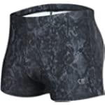 K898 Men&#39;s Square Leg Swimming Jammer Shorts UPF50+,Men Swimsuit Swim Jammers Fabric Shape Retention (Snake Skin,L)