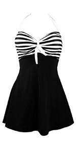One Piece Skirtini Cover Up Swimdress
