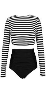Long Sleeve Rash Guard Top Tankinis Set 