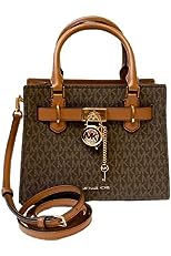 HAMILTON SMALL SATCHEL SHOULDER CROSSBODY BAG MK SIGNATURE BROWN