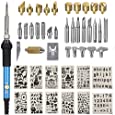 Wood Burning Kit, Wood Burning Tool Adjustable Temperature Woodburning Pyrography Pen Kit for Adults 46 Pcs