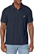 Nautica Men's Classic Short Sleeve Solid Performance Deck Polo Shirt