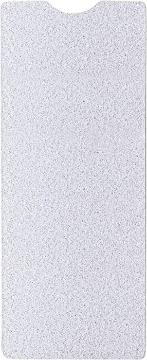 Leotruny Bath Tub Shower Mat 40 x 16 Inch Non Slip Soft PVC Loofah Bathtub Mats for Bathroom (C03-White)