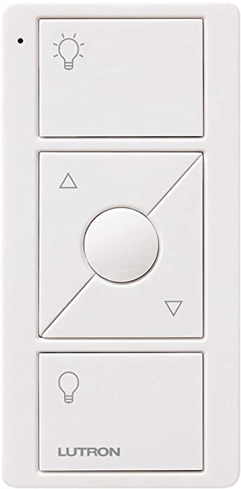 Lutron 3-Button with Raise/Lower Pico Remote for Caseta Wireless Smart Lighting Dimmer Switch, PJ2-3BRL-WH-L01R, White