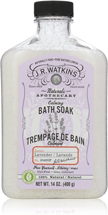 J.R. Watkins Bath Soak, Calming Lavender, 14-Ounce Bottles (Pack of 2)