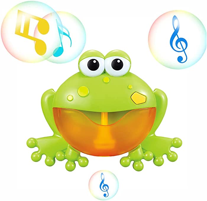 Musical Frog Baby Bath Toy Bubble Machine Bathtub Maker for Bath