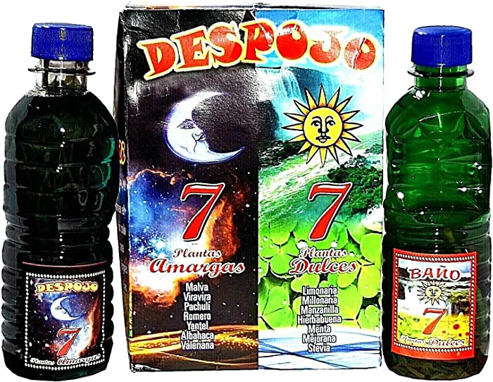 3 PC BANO & DESPOJO 7 PLANTAS DULCES & AMARGAS 2-Bottle Set Spiritual Cleansing Bath
