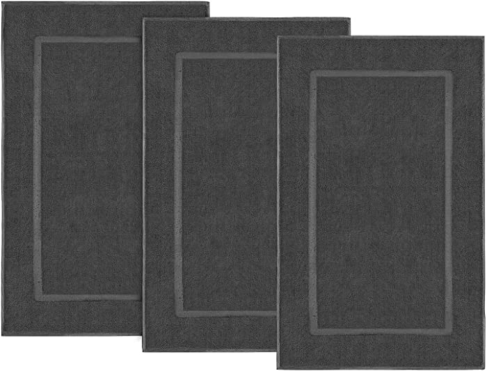 Simpli-Magic 79180 Bath Set, Bath Mats, Gray 3 Pack