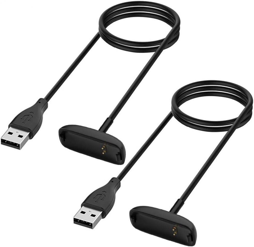 Charger for Fitbit Inspire 2 Fitness Tracker, Replacement Charging Cable Cord Accessory for Fitbit Inspire 2 [2-Pack, 3.3ft/1m]